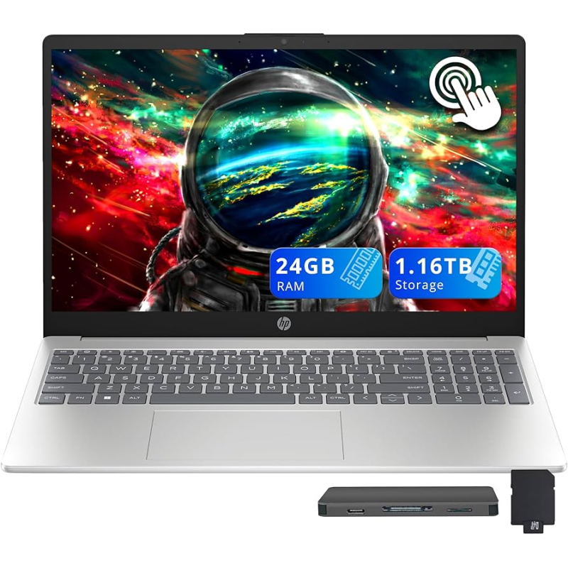 HP 15-FD0153DX Laptop – 15.6” Touchscreen, 8GB RAM, 256GB SSD